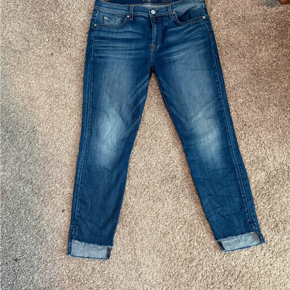 7 For All Mankind skinny ankle jeans